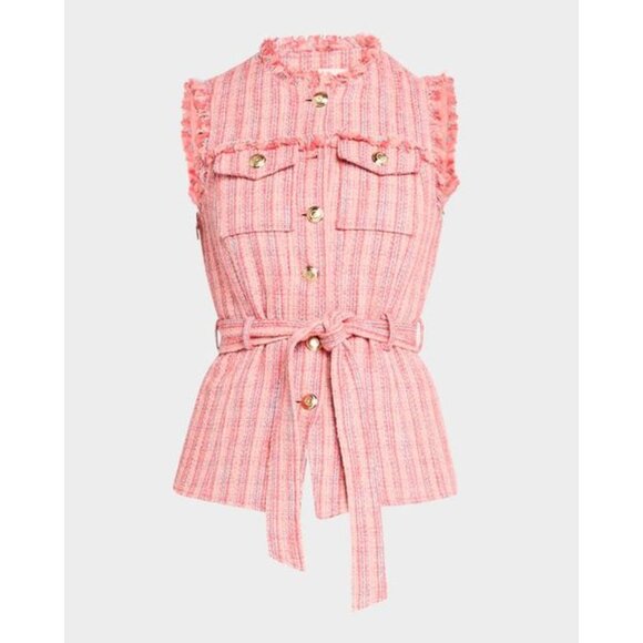 cinq a sept Tops - Cinq a Sept Reenee Belted Tweed Vest